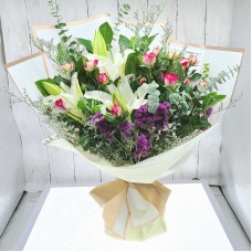 Lilies and Spray Roses Bouquet