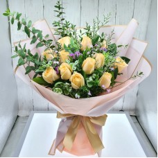 12 Roses Bouquet (Color at Your Choice) Medium size