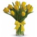 Sunny Yellow Tulips in Vase