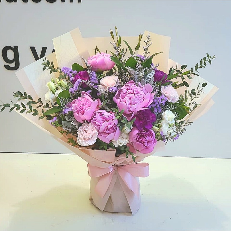 Peony and Carnation Bouquet (seasonal flower )March -May