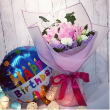 Birthday Balloons and Flowers Package