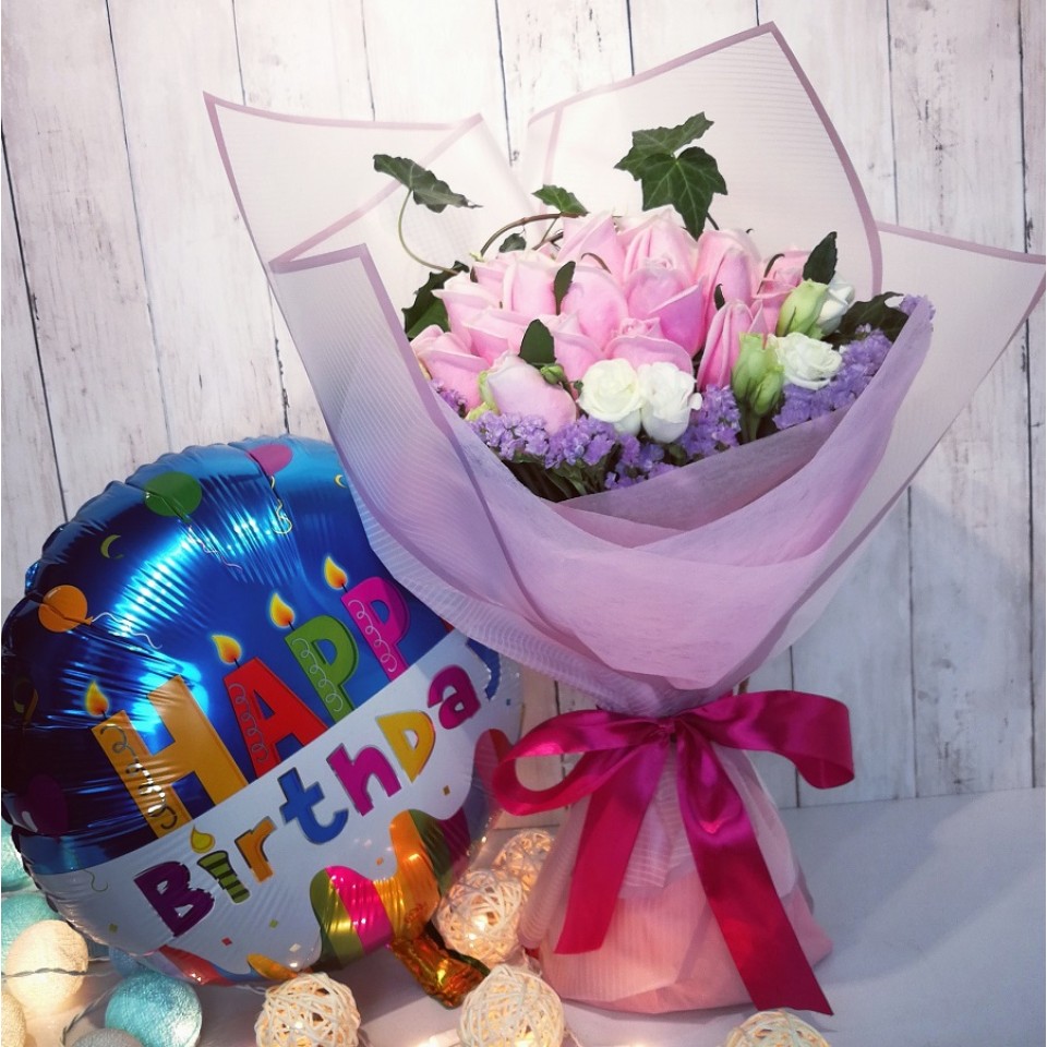 Birthday Balloons and Flowers Package Birthday Balloons and Flowers Package