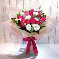 12pcs Roses Bouquet (Color at Your Choice) Medium size