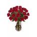 24 Long Stem Roses in vase