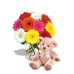 Gerbera Bouquet with Teddy