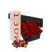 Romance Package , One Dozen Rose in Gift Box, Gift Box Chocolate and 75cl Moet Chondon Champagne