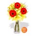 Asiatic and Gerbera in Vase