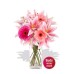 Gerberas and Oriental Lily  in Vase 